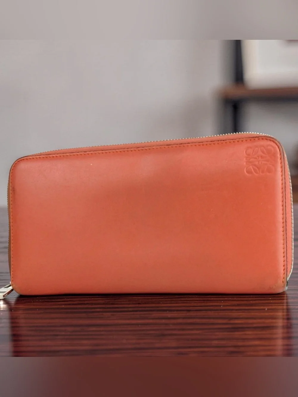 Loewe Anagram Leather Zip Around Wallet 🤩🧡